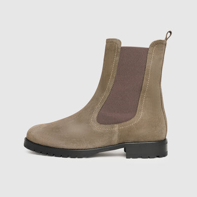 Suede and velour boots for women
