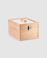 Shoe polishing box with two levels.