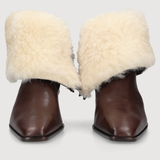 BETTINA WINTER ANKLE BOOT 50 - Dark Brown/Natural