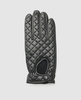 Gloves with check pattern - Black