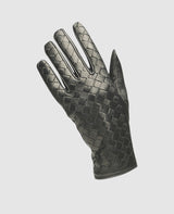 Men's gloves with quilting - black