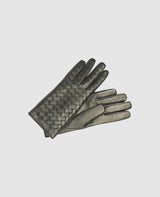 Men's gloves with quilting - black