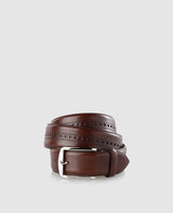 Dark Brown Perforated Belt - Dark Brown