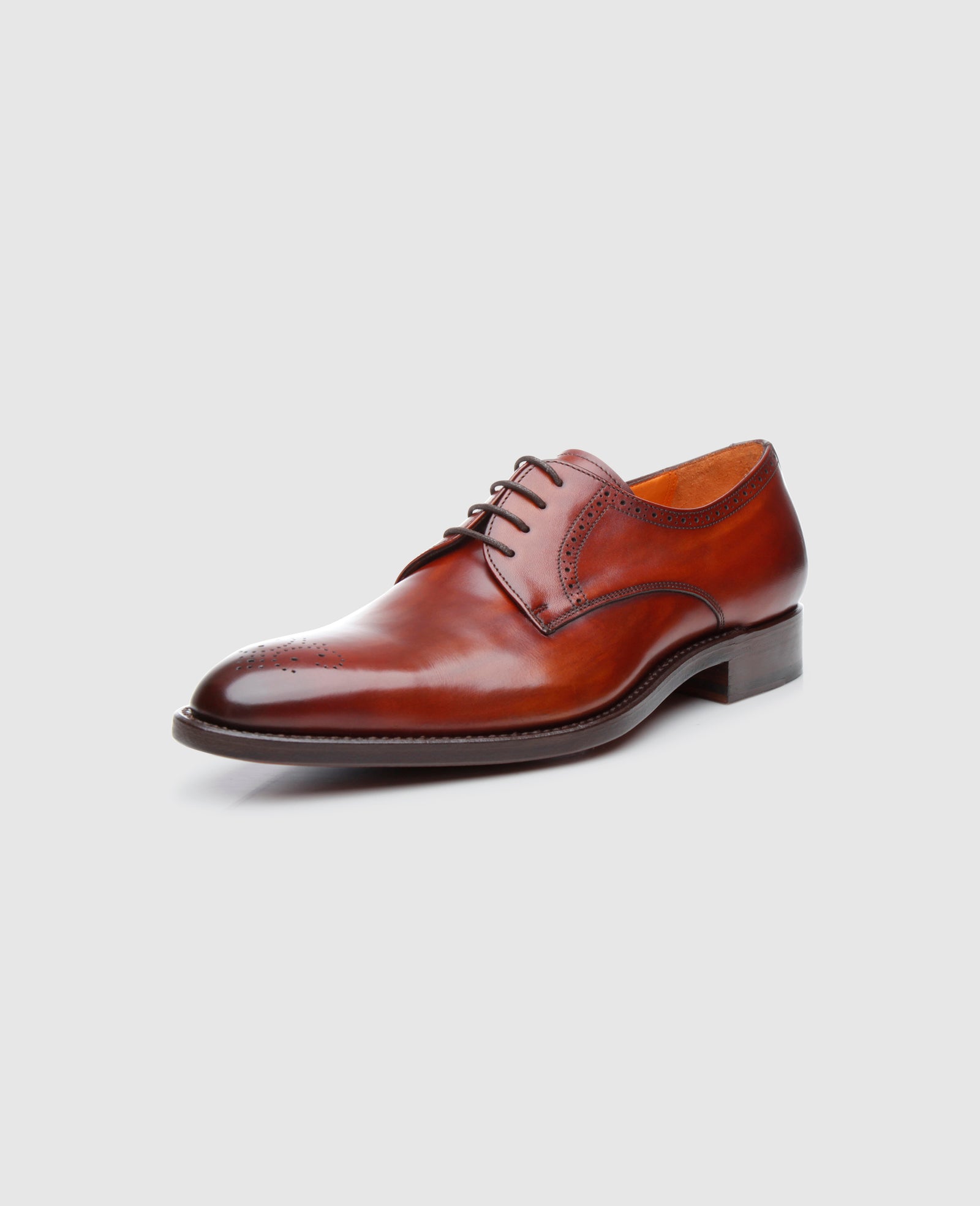 Shoepassion The Berlin Shoe Brand Brown Polished Leather Derby 5551 Men Size 10 s-l1200.jpg main image 2
