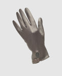 Gloves with snap fastener - Dark brown