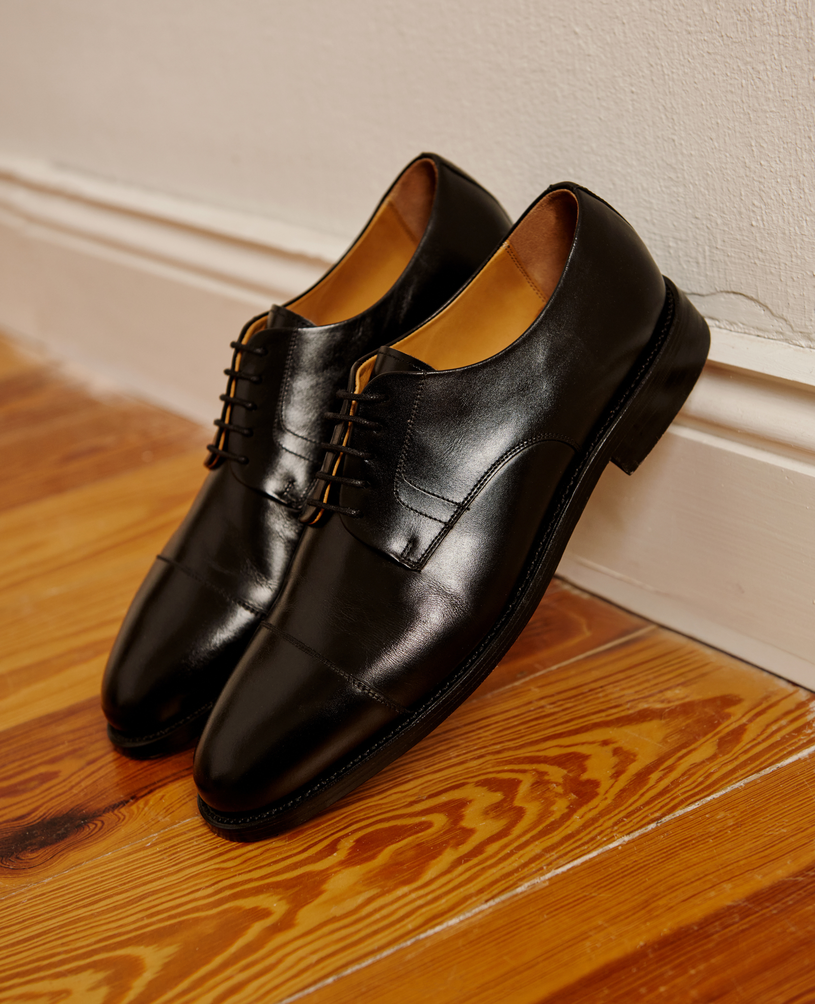 Will Leather Goods Black Woven Oxfords ANTHROPOLOGIE Shoes Sz 6.5 ANTHONY VEER CLINTON CAP TOE LACE UP OXFORD MEN SHOES BLACK  main image 3