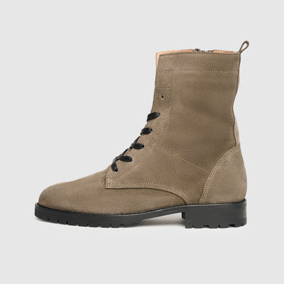 Suede and velour boots for women