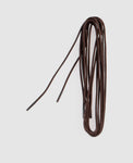Waxed replacement shoelaces - Dark brown