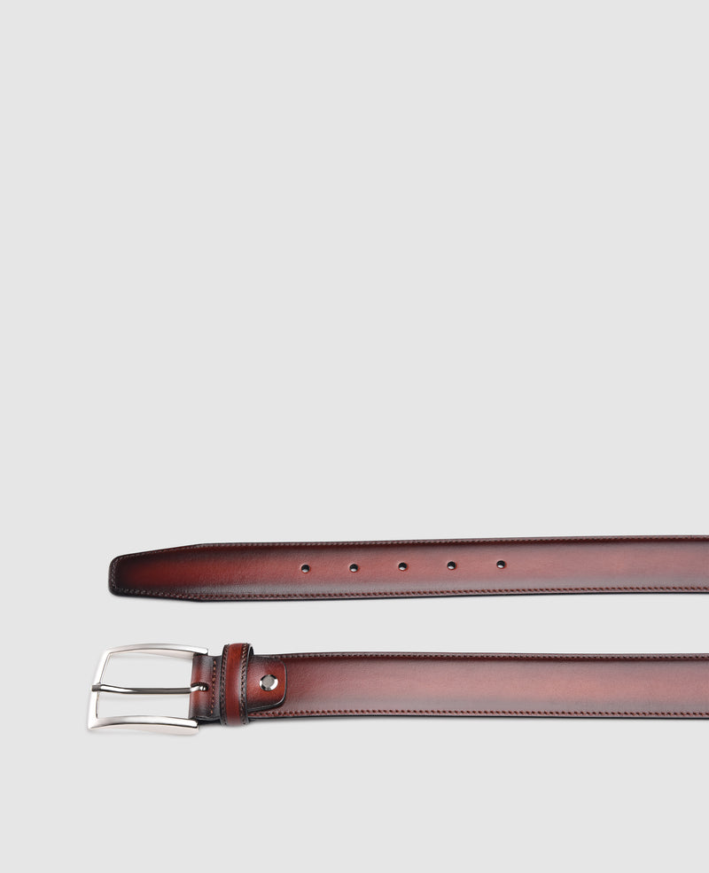 Patina men's belt in walnut - walnut