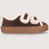SHEARLING LOW VELCRO - Dark Brown