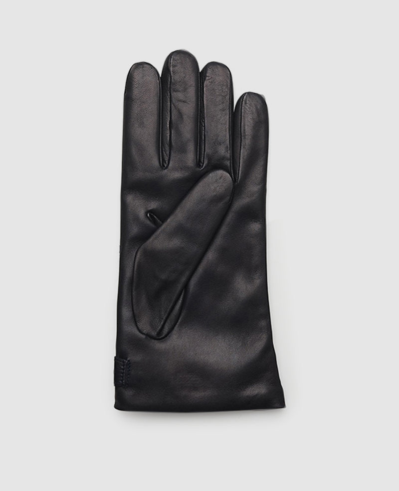 Gloves with button - Dark Blue