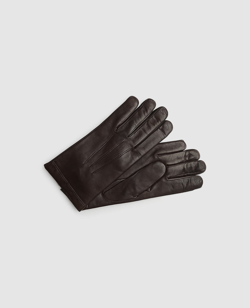 Fine leather gloves - Dark Brown