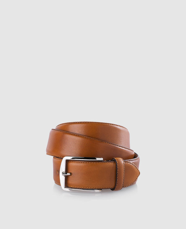 Men’s leather belt in cognac - Cognac